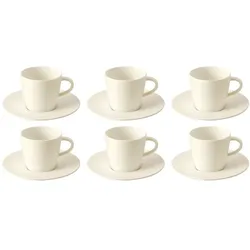 Villeroy & Boch Manufacture Rock Kaffee Set 6er weiß 