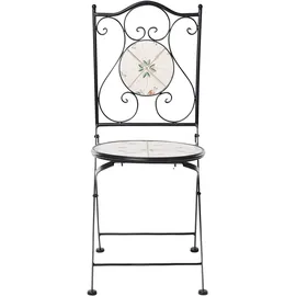 Beliani Bistro Set 3-tlg. Schwarz/Weiß