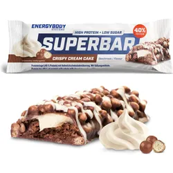 Superbar Eiweißriegel, 40% Protein, low sugar, Crispy Cream Cake, 50 g 50g