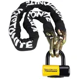 Kryptonite New York Fahgettaboudit 1415 (14Mm X 150Cm) with Ny Disc 15Mm Shackle Locks, Black/Yellow, (1410) 14mm x 60"