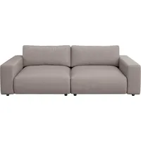 Big-Sofa MUSTERRING "LUCIA Mega Sofa, hoher Sitzkomfort, Breite 252cm, Kontrastnaht", beige (bisquit puro), B:252cm H:81cm T:124cm, Flachgewebe FLORIS (100% Polyester);Flachgewebe VALMONT (60% Baumwolle/ 40% Leinen);Microfaser CRONA (100% Polyester), Sofas, Big-Sofa, in vielen Qualitäten und 4 unterschiedlichen Nähten, 2,5-Sitzer