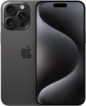Apple iPhone 15 Pro Max - 5G Smartphone - Dual-SIM / Interner Speicher 256GB - OLED-Display - 6,7" - 2796 x 1290 pixels (120 Hz) - Triple-Kamera 48 MP, 12 MP, 12 MP - front camera 12 MP - schwarzes Titan (MU773ZD/A)