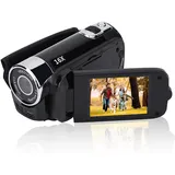 Digitale Videokamera Camcorder 720P 16 MP Full HD 270 ° Rotation Weitwinkel Vlogging-Kamera-Recorder 3,0 Zoll IPS-Display Camcorder Camcorder 16X Zoom Eingebauter NP5C Lithium-Akku (Schwarz-EU)