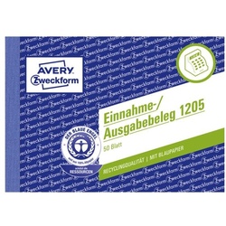 Avery Zweckform Formularbuch »Einnahme-/Ausgabebeleg mit Dokumentendruck« (1-fach) weiß, 14.8x10.5 cm