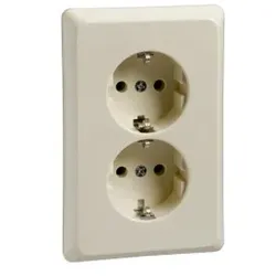 Elso 515410 Steckdose für Geräteträger m. Bodbef. 2fach 16A RENOVIERUNG Schraubklem perlweiß