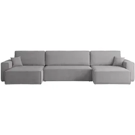 kaiser möbel Ecksofa mit schlaffunktion und bettkasten, BEST U XL stoff Poso und Verita, Komfortabler Schaumstoff, Schlaffunktion, Bettkasten grau