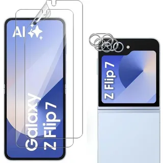 2X Panzerfolie für Samsung Galaxy Z Flip 7 5G Display Kamera Panzerglas Schutzglas
