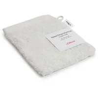S.Oliver Waschhandschuh 16 x 21 cm Baumwolle Beige Ecru