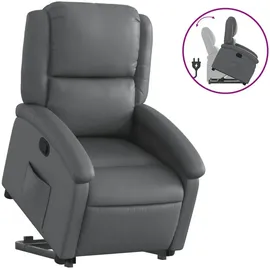 vidaXL Relaxsessel mit Aufstehhilfe Kunstleder 55,2 x 82 x 73,6 cm Grau
