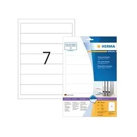 Herma Ordneretiketten 8620 Weiß 192 x 38 mm 10 Blatt 70 St.