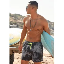 VENICE BEACH Badeshorts Mat grau/schwarz XXL