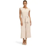 Betty Barclay Damen, Jumpsuit mit Bindegürtel, Beige, 42