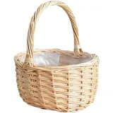 Famanu Picknickkorb Tragbarer Rattan Korb - Vielseitig Einsetzbar