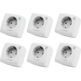 eQ-3 HOMEMATIC IP 157338A0, Schaltsteckdose, 6 Stück