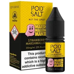 Strawberry Marshmallow - Fusions 10ml NicSalt Liquid by Pod Salt