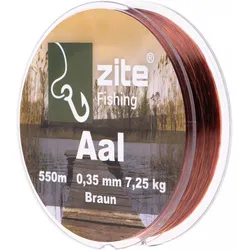 Aal Angelschnur Monofil Braun 0,35mm 550m Spule One Size