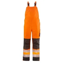 Warn-Winter-Wetterschutz-Latzhose ATLANTA, warnorange/grau, Größe 5XL - warnorange