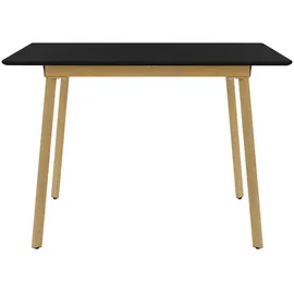 ML-Design Esstisch 110/140 x 76,5 x 75 cm schwarz