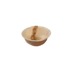 Greenbox Palmware® Schalen stapelbar, rund, Fettbeständige Einwegschalen mit natürlicher Maserung, für den sofortigen Genuss, 1 Packung = 25 Stück, Fassungsvermögen: 275 ml