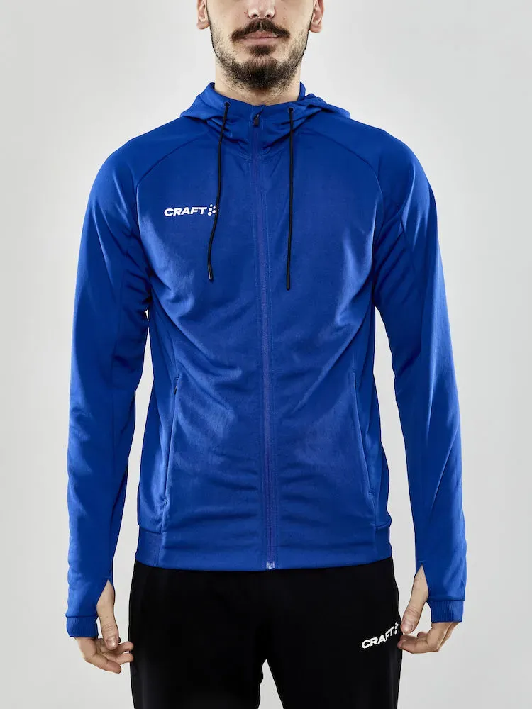 Craft Trainingsjacke Evolve Hood - strapazierfähige Mid-Layer-Kapuzenjacke aus Stretchmaterial - kobaltblau Herren