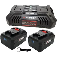 Parkside HEADNMORE® Bundle - Parkside® 20V Akku Doppelladegerät PDSLG