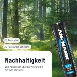 Ansmann Micro Akku AAA 1,6V 550mAh (900mWh) NiZn, 8 Stück wiederaufladbar