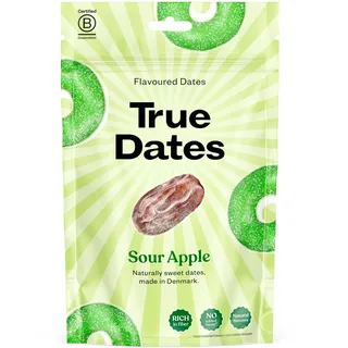 True Dates - Sour Apple | natürlich aromatisierte Datteln | Saurer Apfel-Geschmack | 100 g