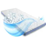Kaltschaumtopper CloudComfort Cool 80 x 200 cm H2/H3, Höhe 7 cm, Härtegrad H2/H3, 7-Zonen Topper mit Sommer- und Winterseite