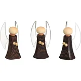 Seiffener Volkskunst Miniatur aus Holz Seiffener Volkskunst 7 cm Erzgebirge Holzkunst 3 Stück