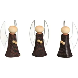 Seiffener Volkskunst Miniatur aus Holz Seiffener Volkskunst 7 cm Erzgebirge Holzkunst 3 Stück