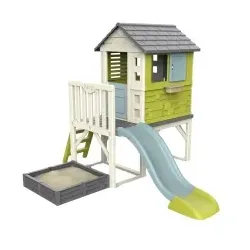 Smoby Spielhaus Square Stelzenhaus mit 2-in-1 Sandkasten + Pflanzbeet