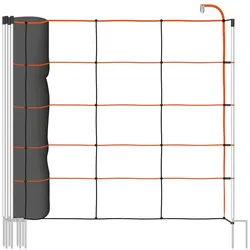 VOSS.farming TitanLight Net 50m Schafnetz, Elektrozaun-Netz, 108cm, 14 Pfähle, 2 Spitzen