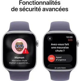 Apple Watch Series 11 GPS 46mm Silver Aluminium Sport Band purple fog M/L