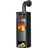 Grande Kachel meteor-schwarz 7 kW