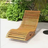 Outdoor Schaukelstuhl, Hochlehner, Einstellbare Basis, Kiefernholz, 130 X 60 X 60cm, Hellbraun