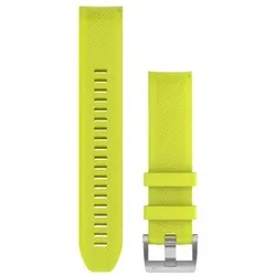  QuickFit 22-Uhrenarmbänder Silikon Gelb mit Teilen in Titan 