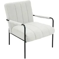 Svita Loungesessel KYLE Bouclé 70 x 80 x 75 cm Weiß