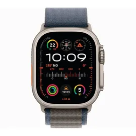 Apple Watch Ultra 2 GPS + Cellular 49 mm Titangehäuse natur, Alpine Loop indigo S