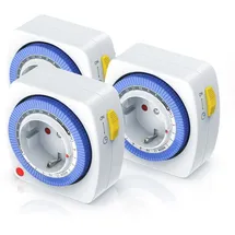 Bearware 3x 24h Zeitschaltuhr 15 min. Zeitintervalle / Kinderschutzsicherung