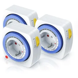 Bearware 3x 24h Zeitschaltuhr 15 min. Zeitintervalle / Kinderschutzsicherung