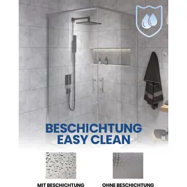 bad land HELA Duschkabine mit Schiebetür 80 x 190 cm transparent