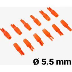 12 Nockpunkte 5 und 5,5 mm Bogensport grün L