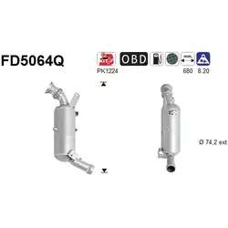 AS Ruß-/Partikelfilter, Abgasanlage  für MERCEDES-BENZ 2044907336 FD5064Q