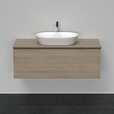 Duravit D-Neo Waschtisch-Unterschrank DE494903535 120 x 55 cm, Eiche Terra, wandhängend, 1 Auszug, 1 Konsolenplatte