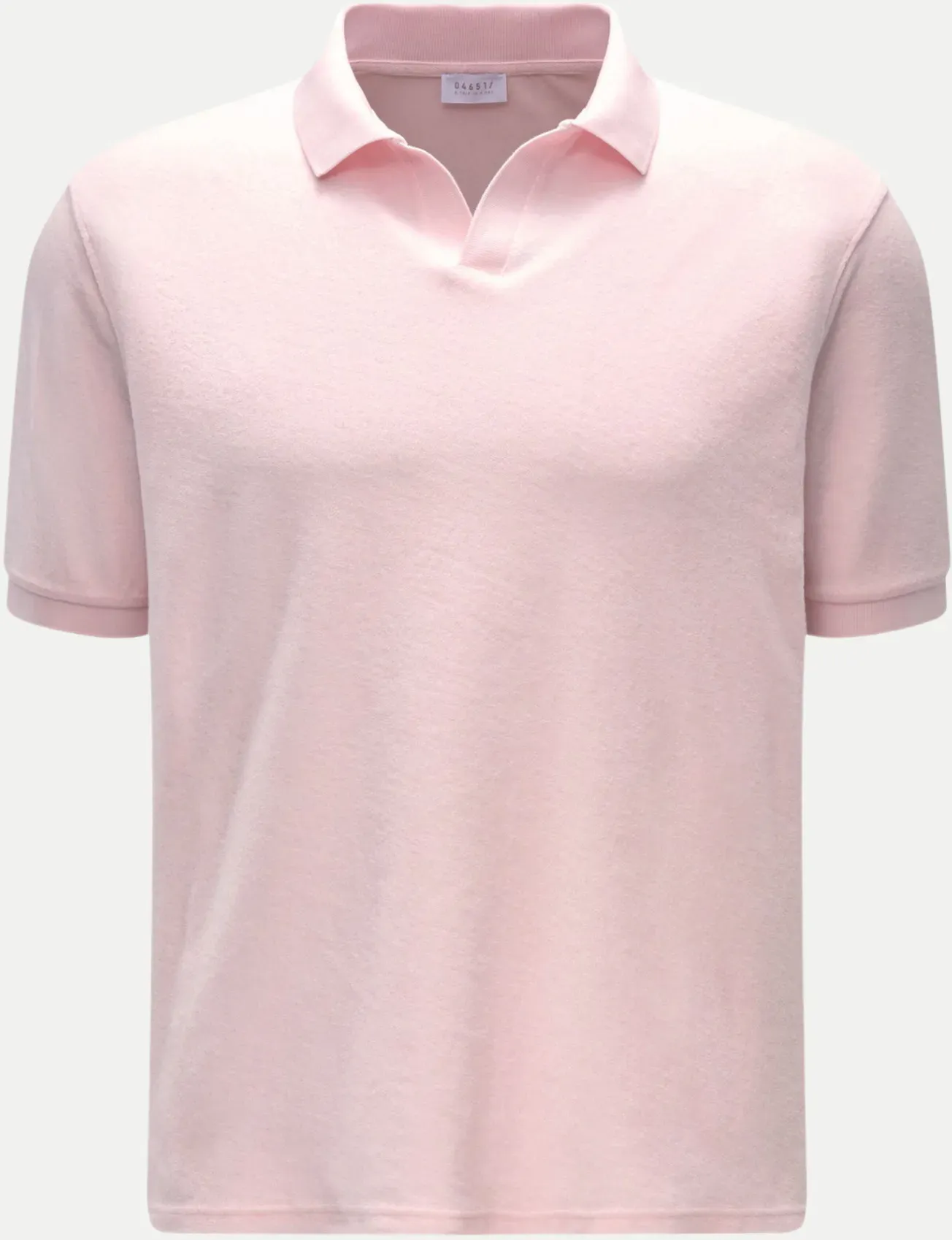 Frottee Kurzarm-Poloshirt Terry Johnny Rosa XXL