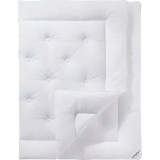 schlafgut Microfaserbettdecke SCHLAFGUT "Pure", weiß, B:155cm L:220cm, Bettdecken Bezug: 100% Baumwolle. Bettdecken Füllung: 100% Polyester, Bettdecken, Microfaserbettdecke, Bettdecke in 135x200 cm und weiteren Größen, für Sommer oder Winter