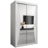 abiks möbel Schwebetürenschrank MONACO 120 x 200 x 62 cm Weiß