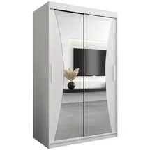 abiks möbel Schwebetürenschrank MONACO 120 x 200 x 62 cm Weiß