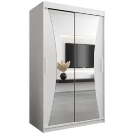 abiks möbel Schwebetürenschrank MONACO 120 x 200 x 62 cm Weiß