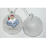 Buri LED Lichterkette aus Glas-Weihnachtskugeln Weihnachtsbeleuchtung Weihnachtsdeko